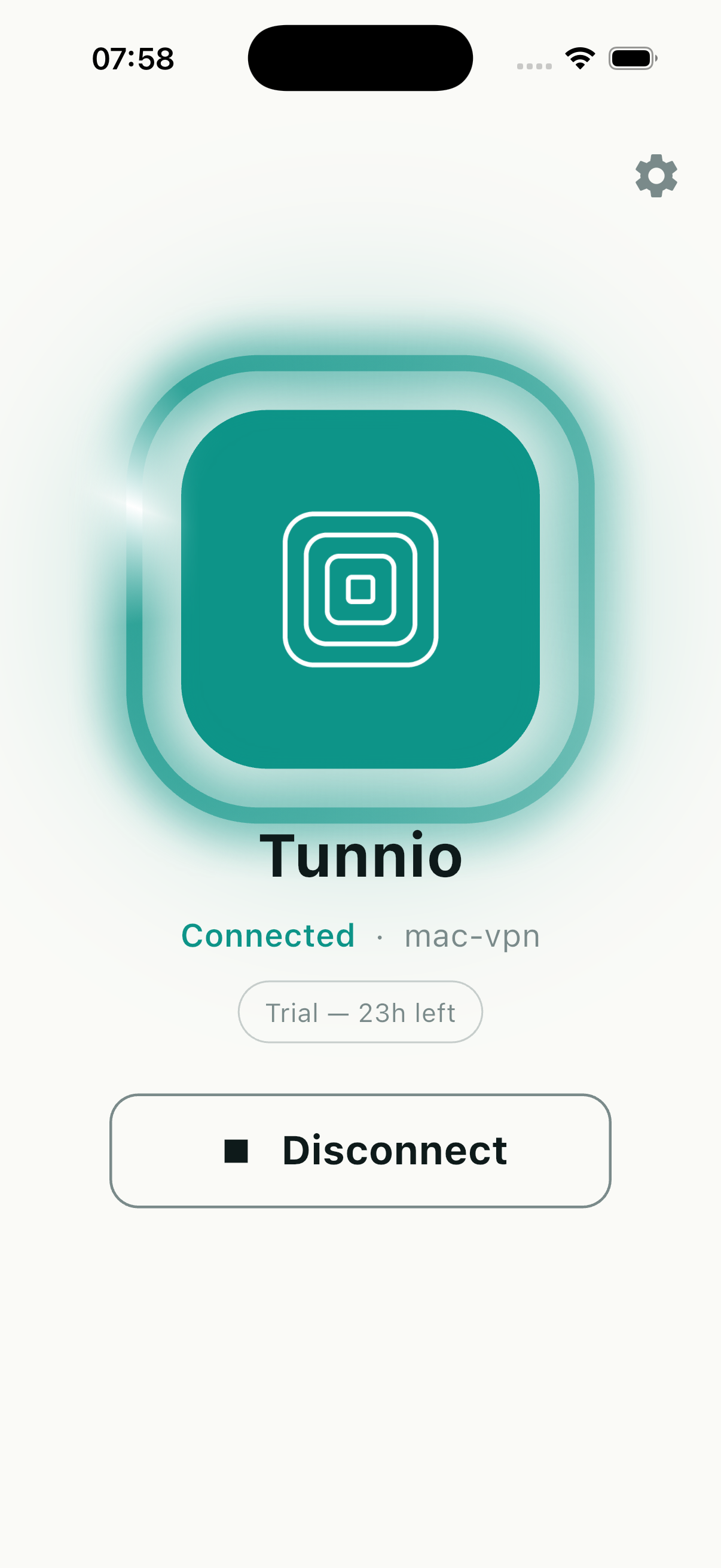 Tunnio connected to a tunnel